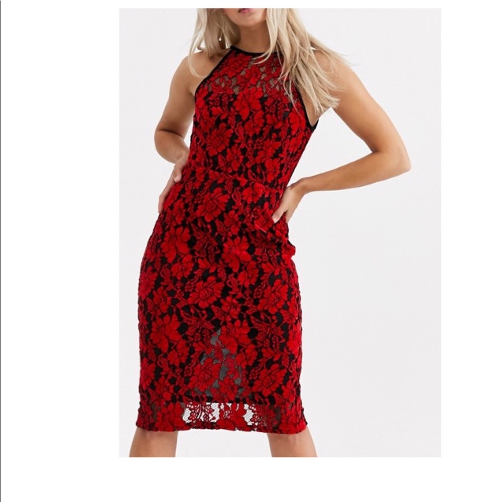 Paper dolls red and black velvet dress